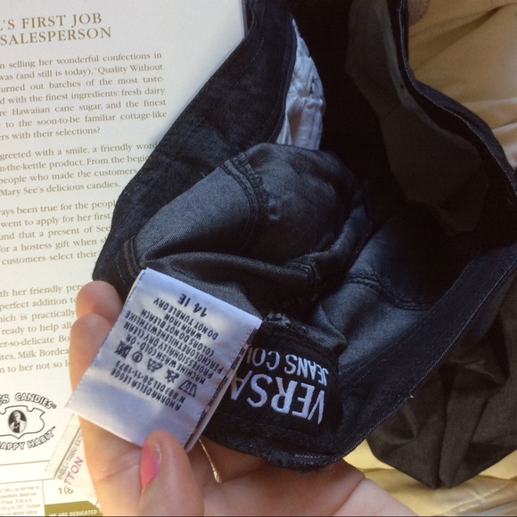 VERSACE JEANS COUTURE Sleek Sheen High Waist Pants - Picture 10 of 13